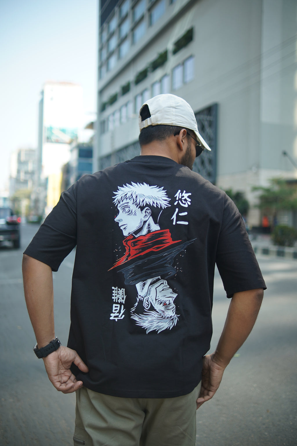 Sukuna V2 | Jujutsu Kaisen | Oversized Drop Shoulder / Half Sleeve T-shirt