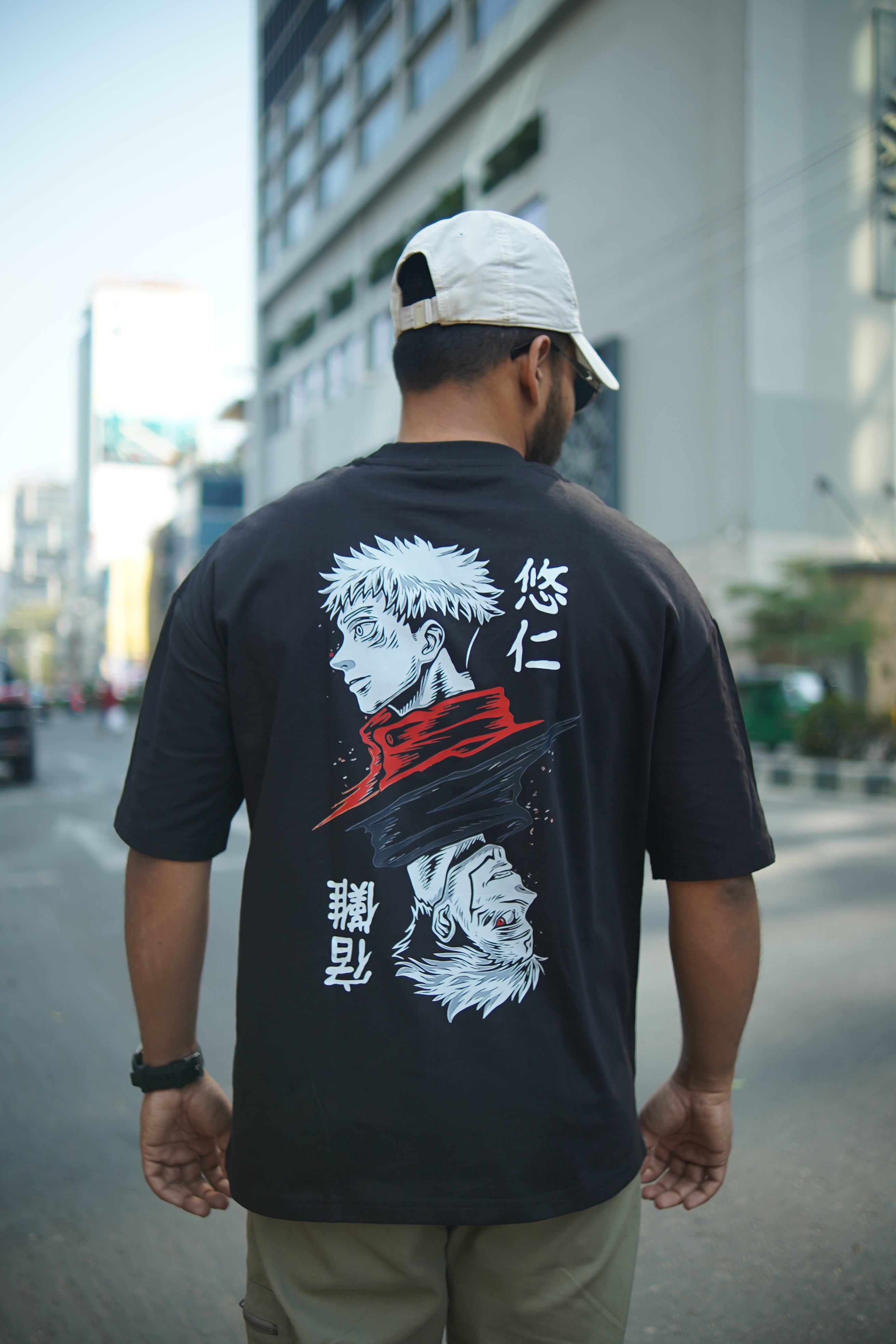 Sukuna V2 | Jujutsu Kaisen | Oversized Drop Shoulder / Half Sleeve T-shirt