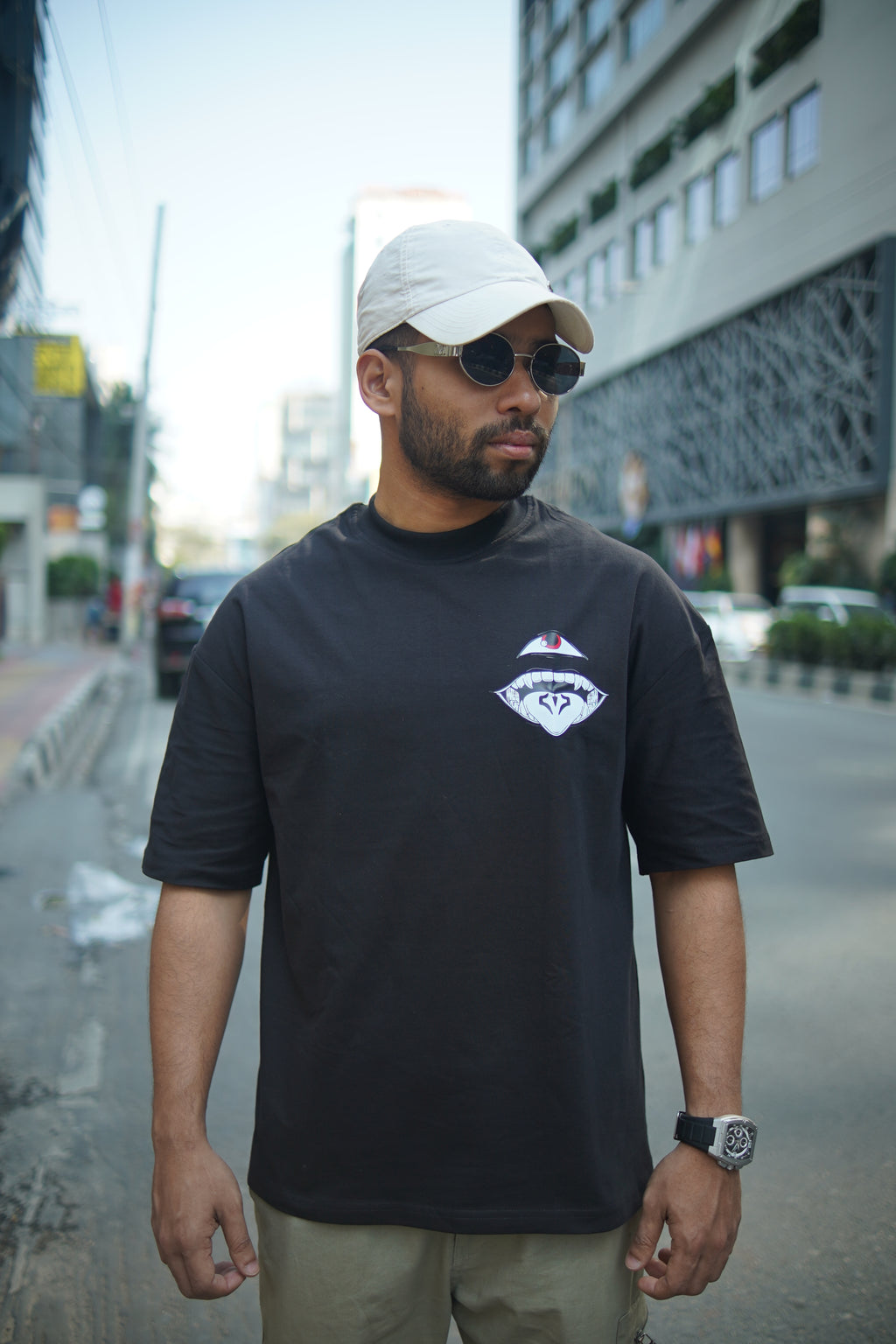 Sukuna V2 | Jujutsu Kaisen | Oversized Drop Shoulder / Half Sleeve T-shirt