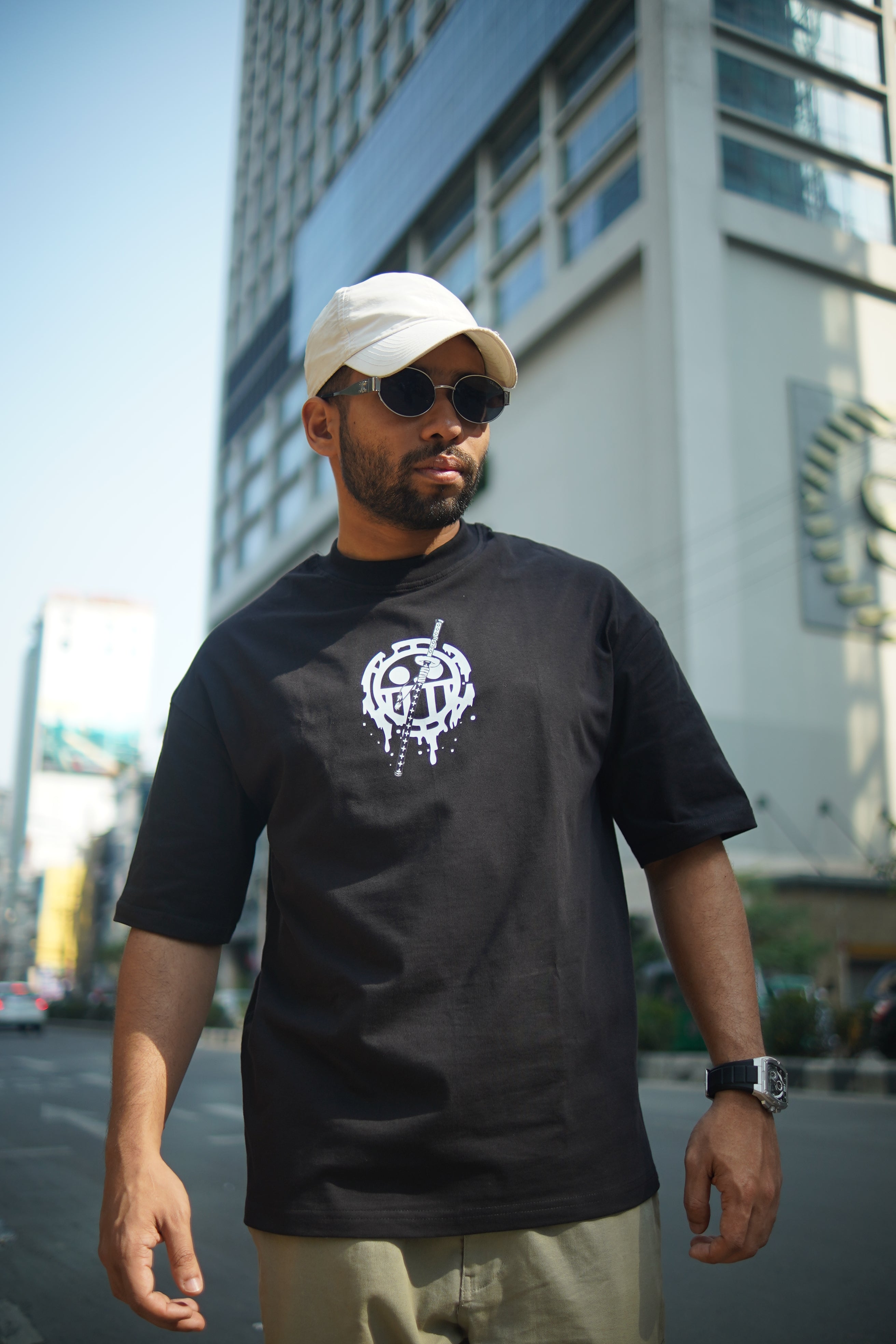 Trafalgar D. Law | One Piece | Oversized Drop Shoulder / Half Sleeve T-shirt
