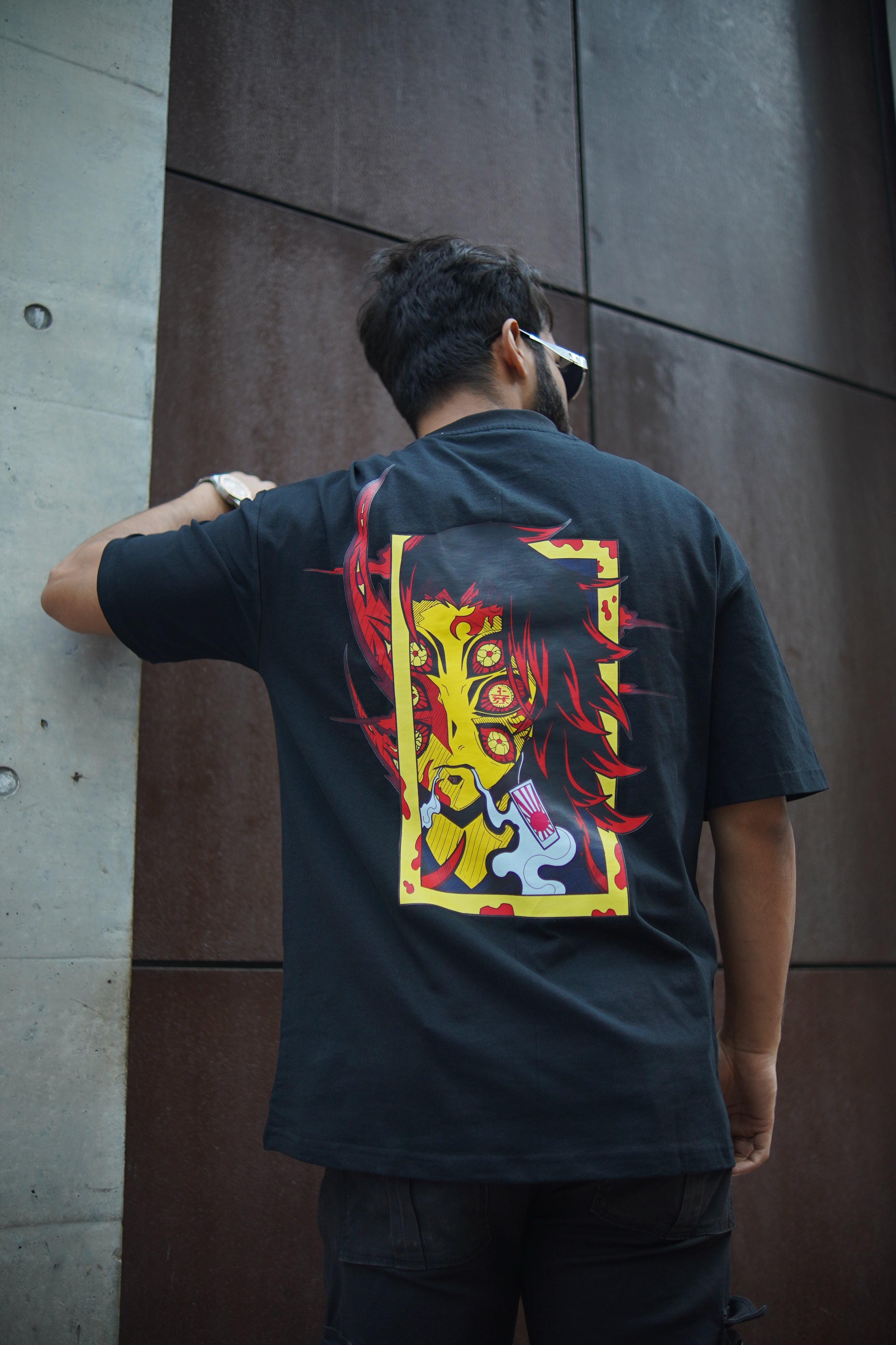 Upper Moon 1 – Kokushibo | Demon Slayer | Oversized Drop Shoulder / Half Sleeve T-shirt