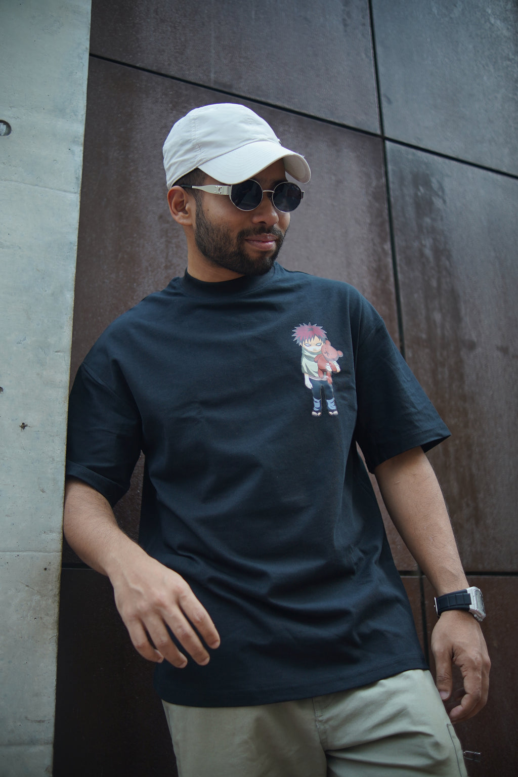 Gaara | Naruto | Oversized Drop Shoulder / Half Sleeve T-shirt