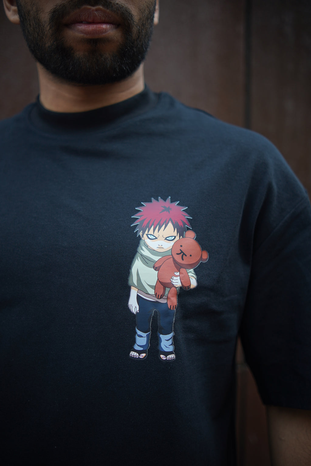 Gaara | Naruto | Oversized Drop Shoulder / Half Sleeve T-shirt