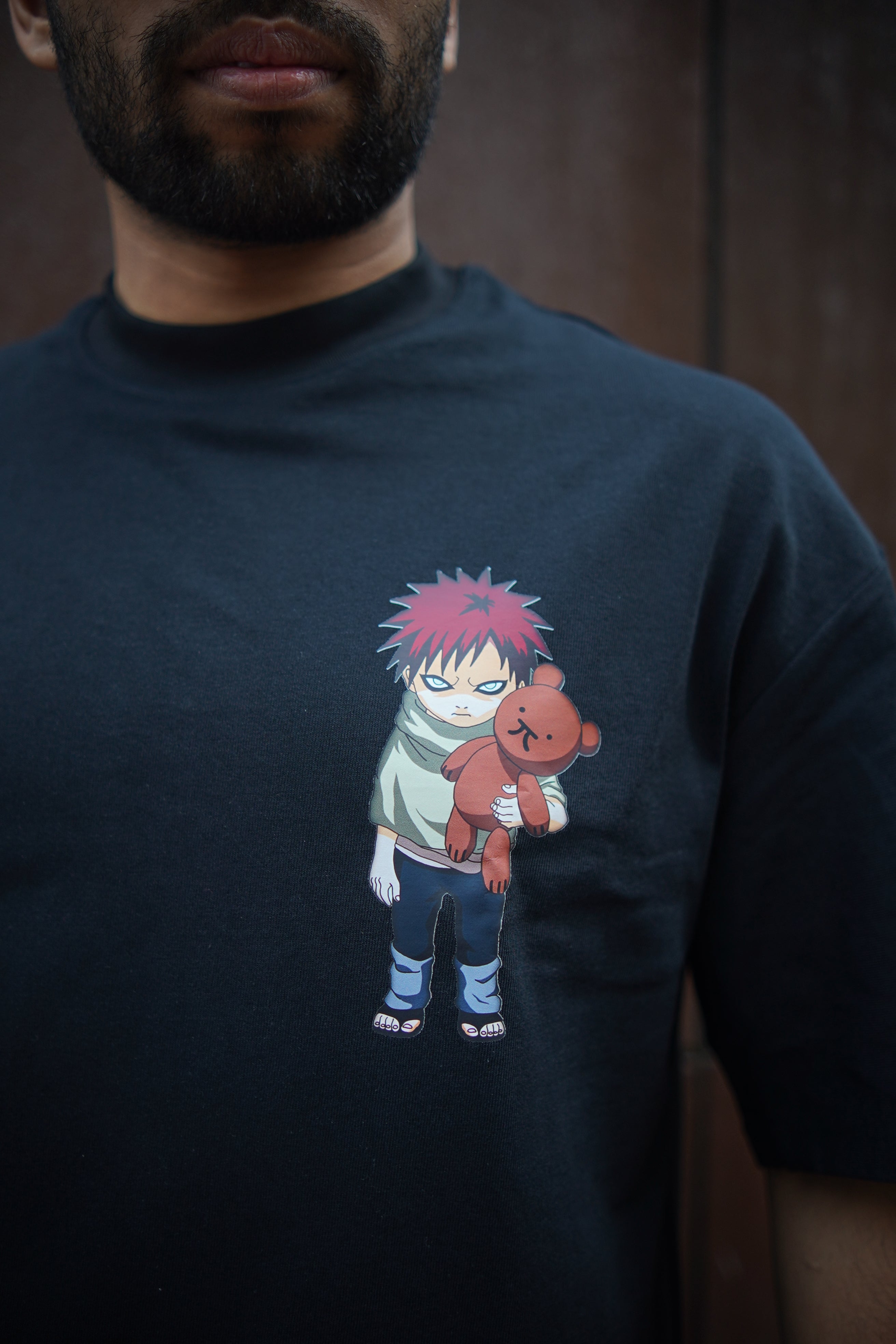 Gaara | Naruto | Oversized Drop Shoulder / Half Sleeve T-shirt