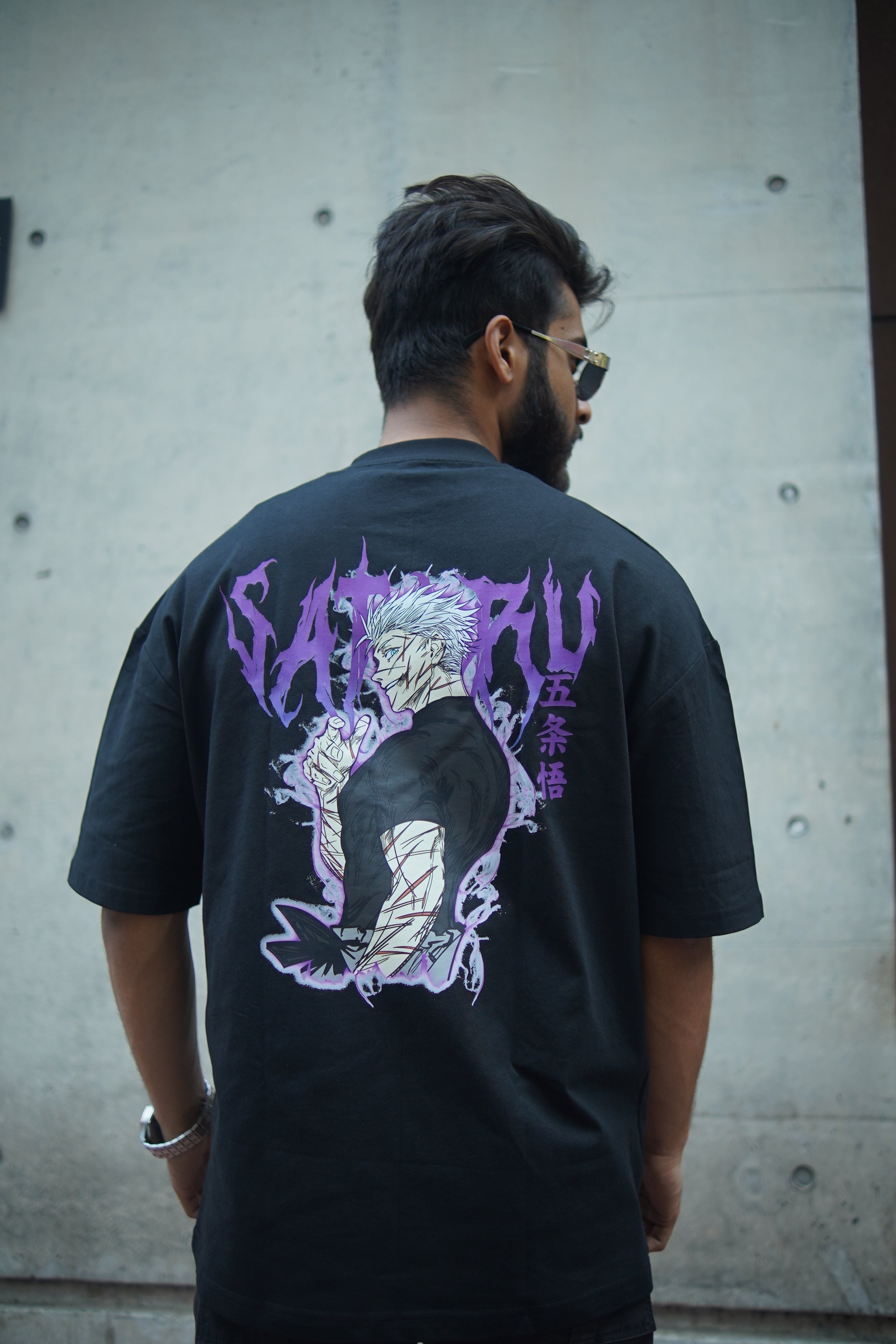 Satoru Gojo | Jujutsu Kaisen | Oversized Drop Shoulder / Half Sleeve T-shirt