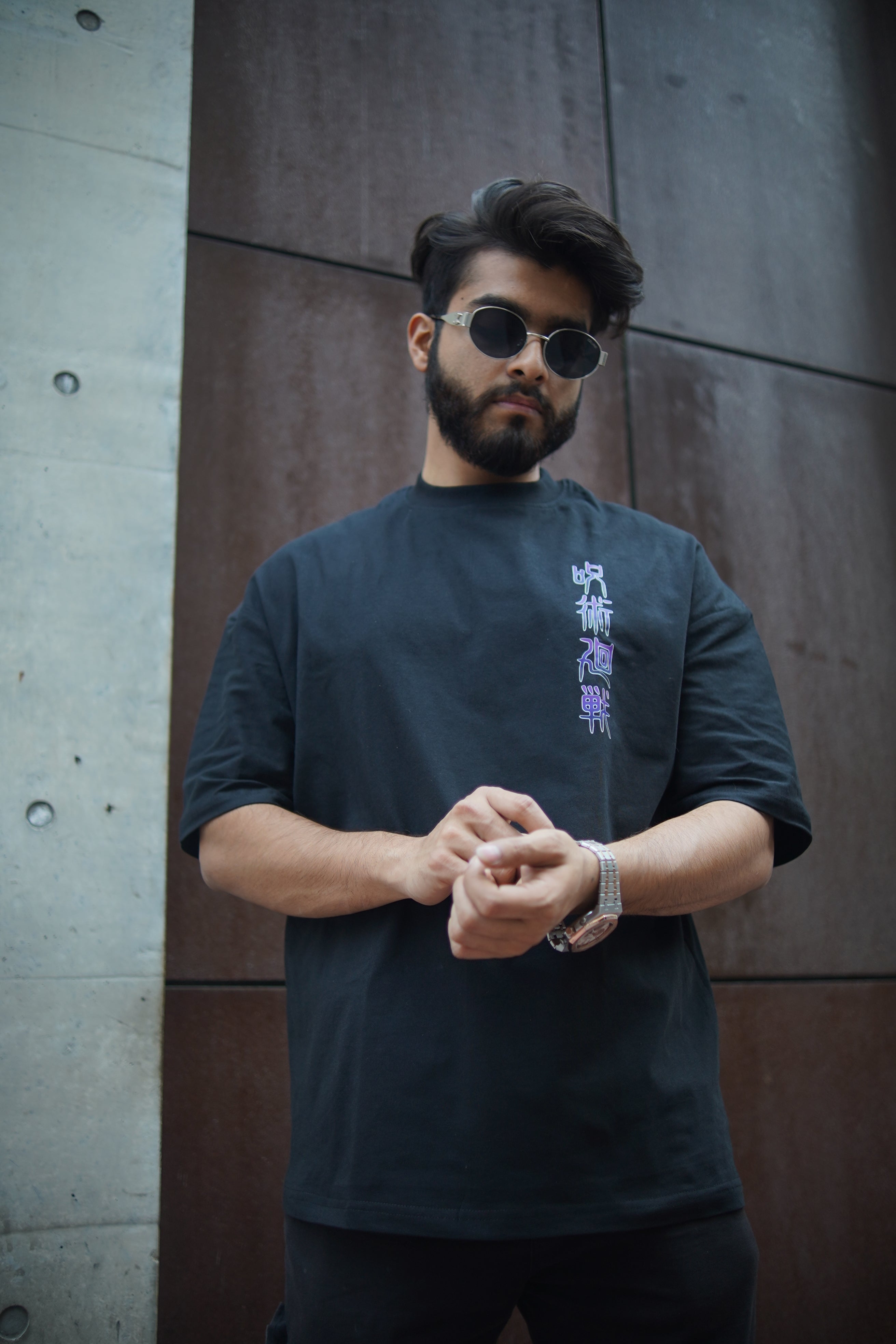 Satoru Gojo | Jujutsu Kaisen | Oversized Drop Shoulder / Half Sleeve T-shirt