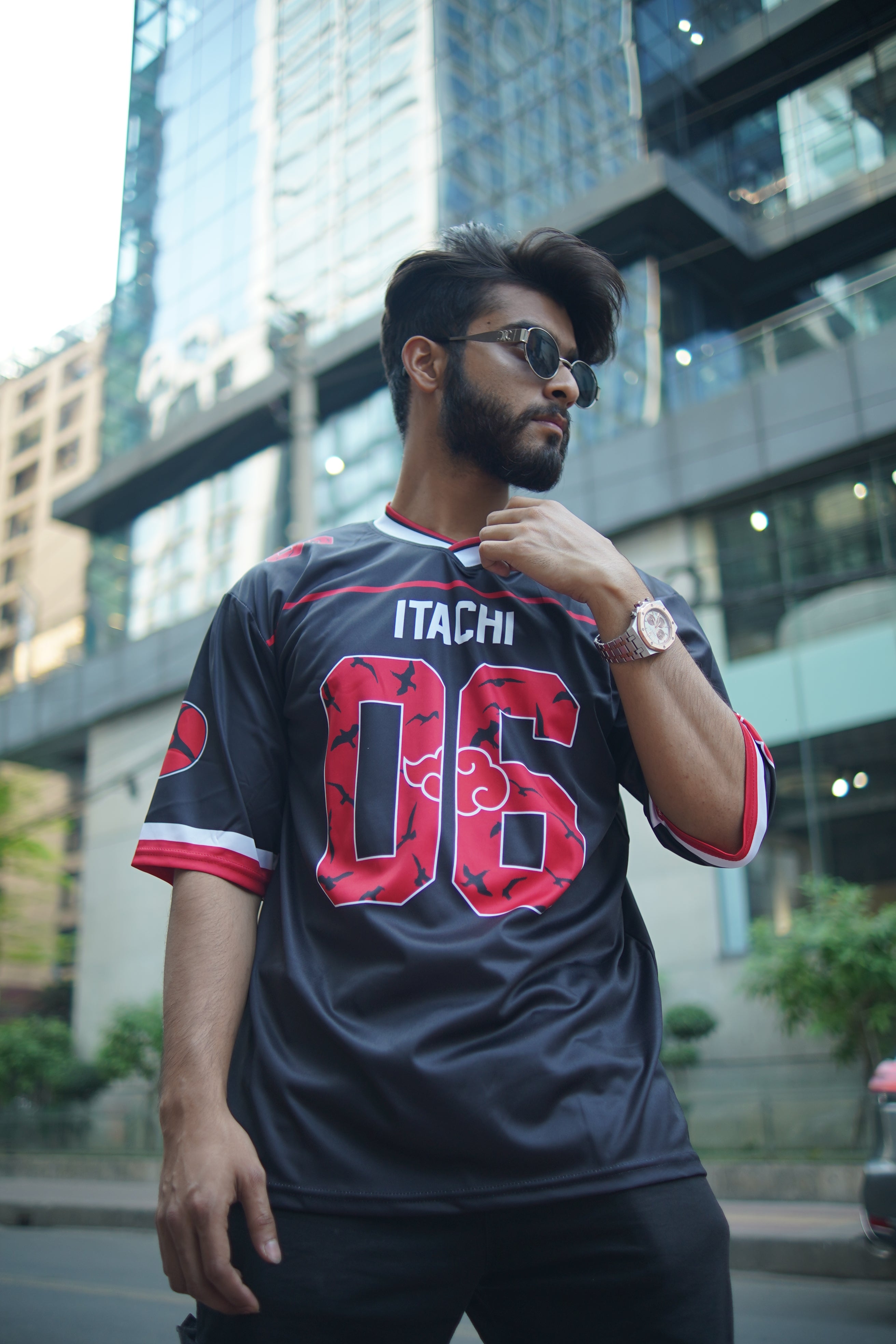 Itachi Uchiha | Premium Anime Jersey – Oversized Streetwear
