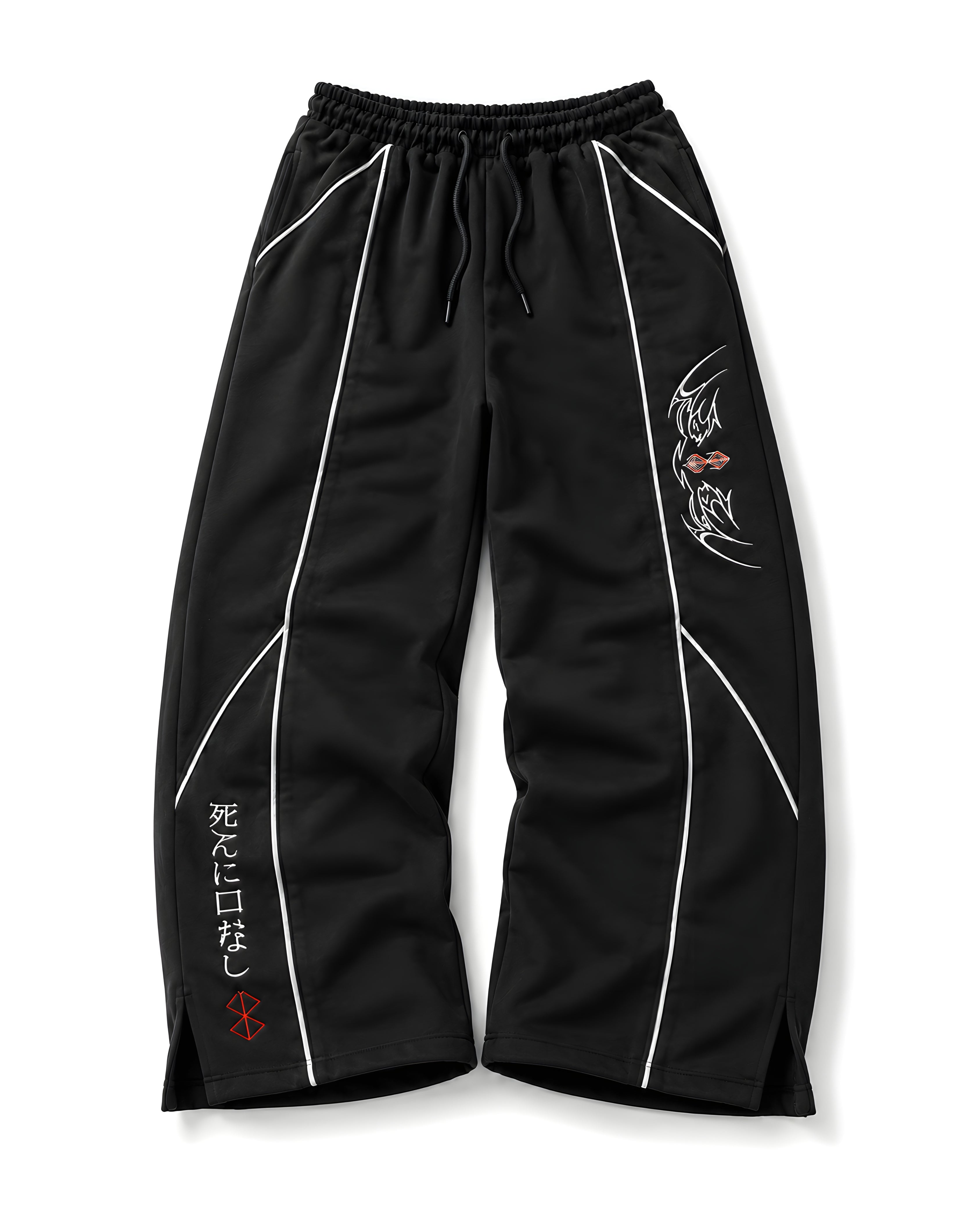 Berserk Baggy Joggers – Premium Oversized Streetwear Sweatpants | Embroidered Anime Pants