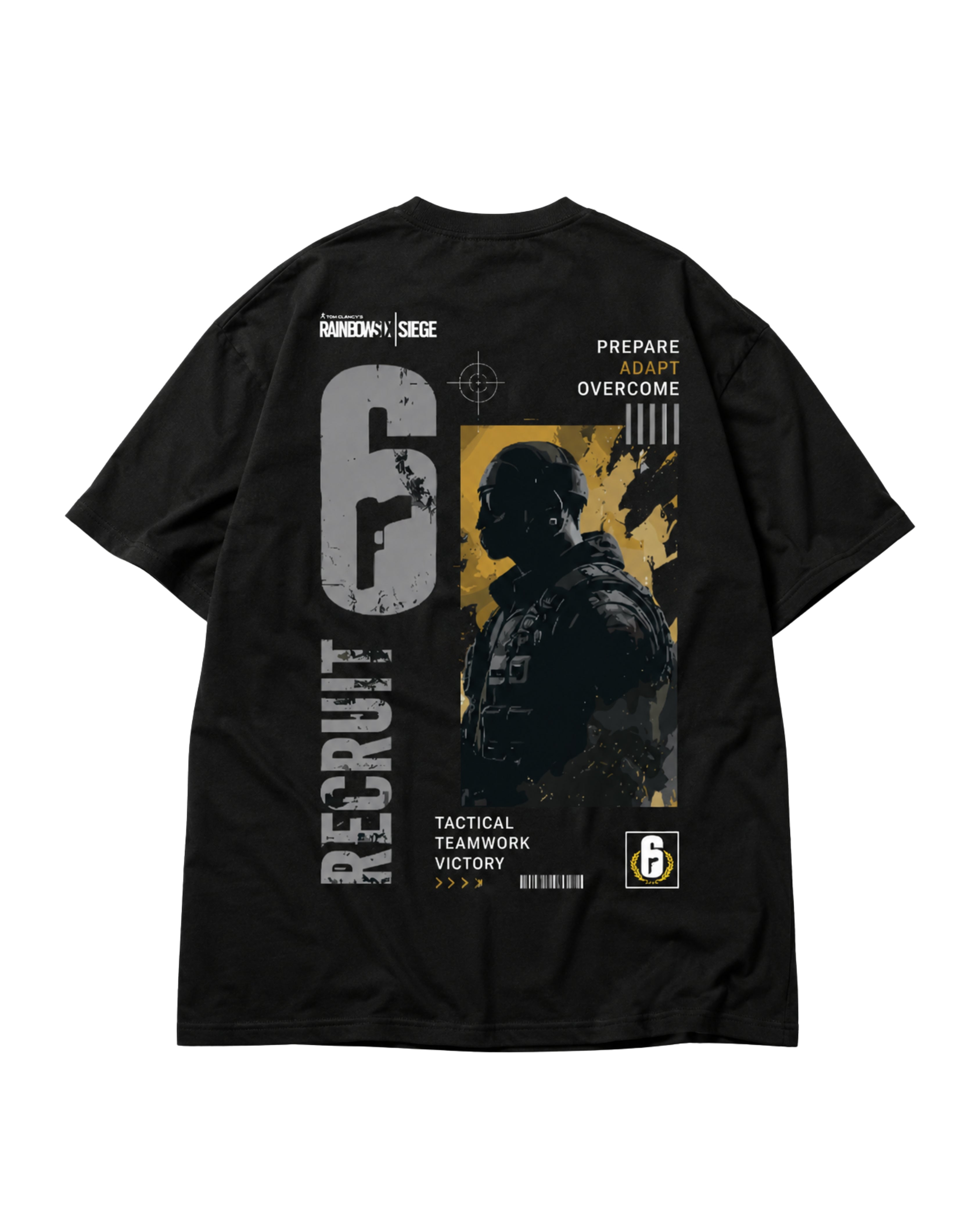 Rainbow Six Siege Inspired Oversized Drop Shoulder T-Shirt | Premium Gaming Streetwear