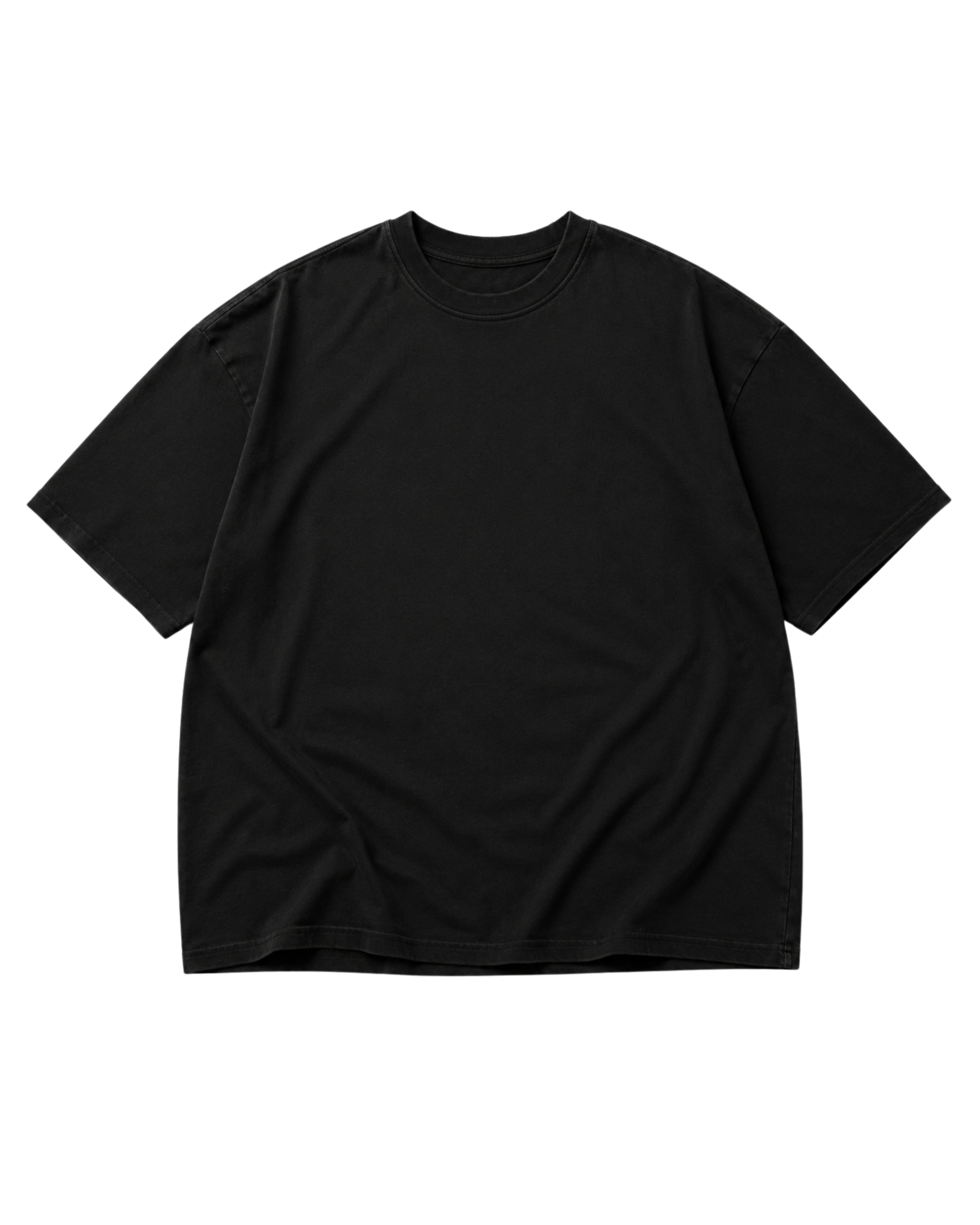 Black Oversized Solid Drop Shoulder T-Shirt | Premium 230 GSM Rare Interlock Cotton
