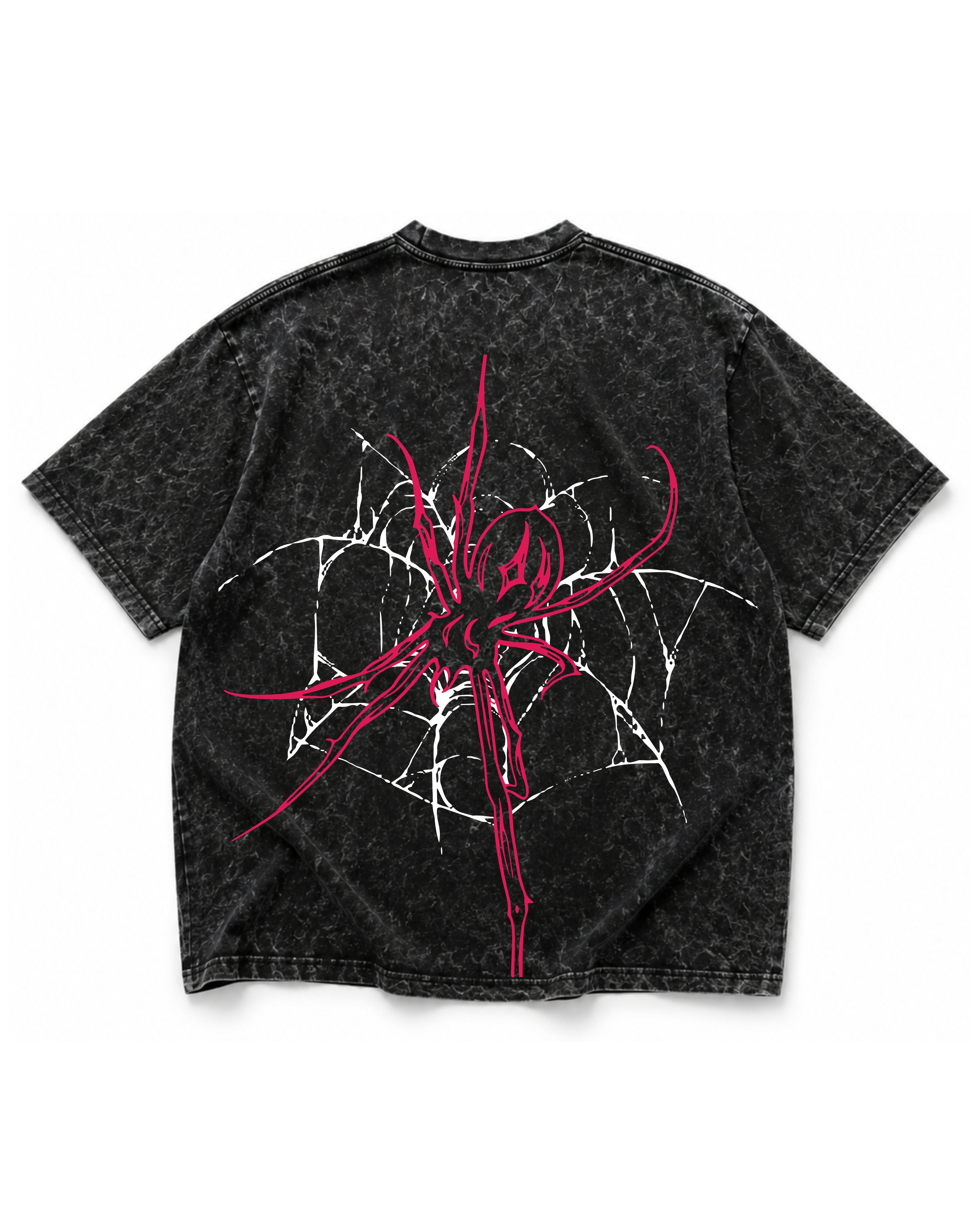 Spider-Inspired | Acid Wash Oversized Drop Shoulder T-Shirt | Premium Streetwear