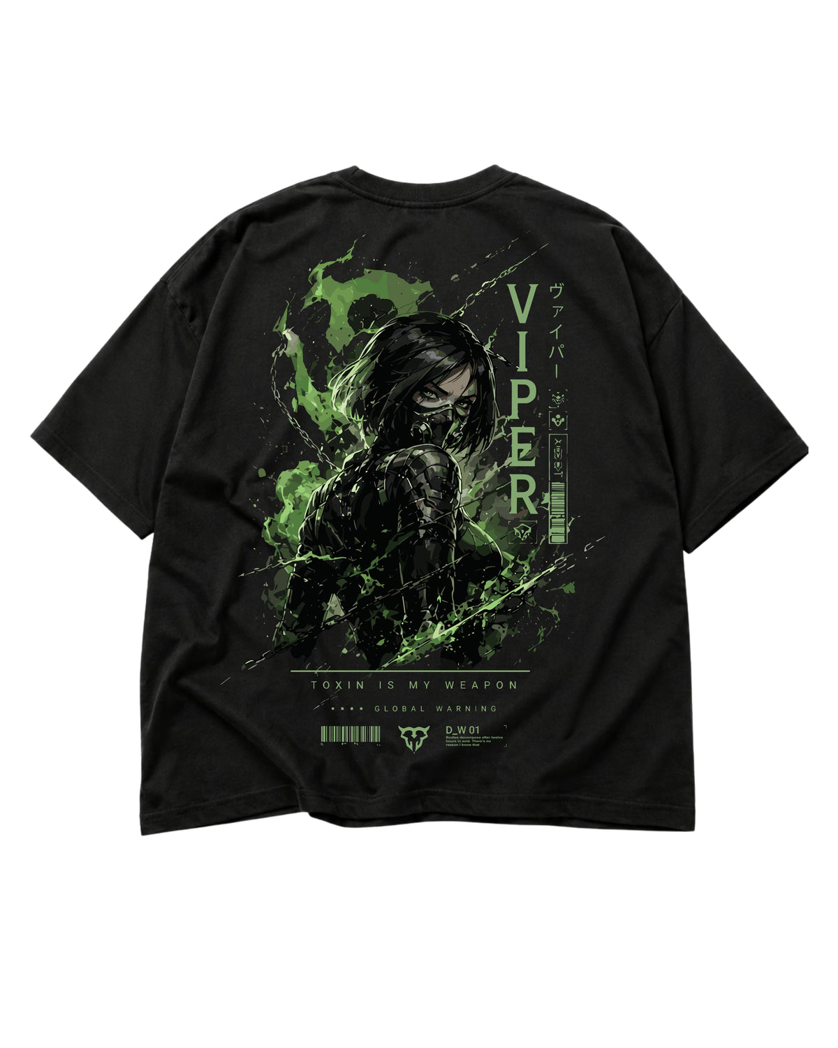Viper – Valorant Inspired Oversized Drop Shoulder T-Shirt | Premium Gaming Streetwear ⭐