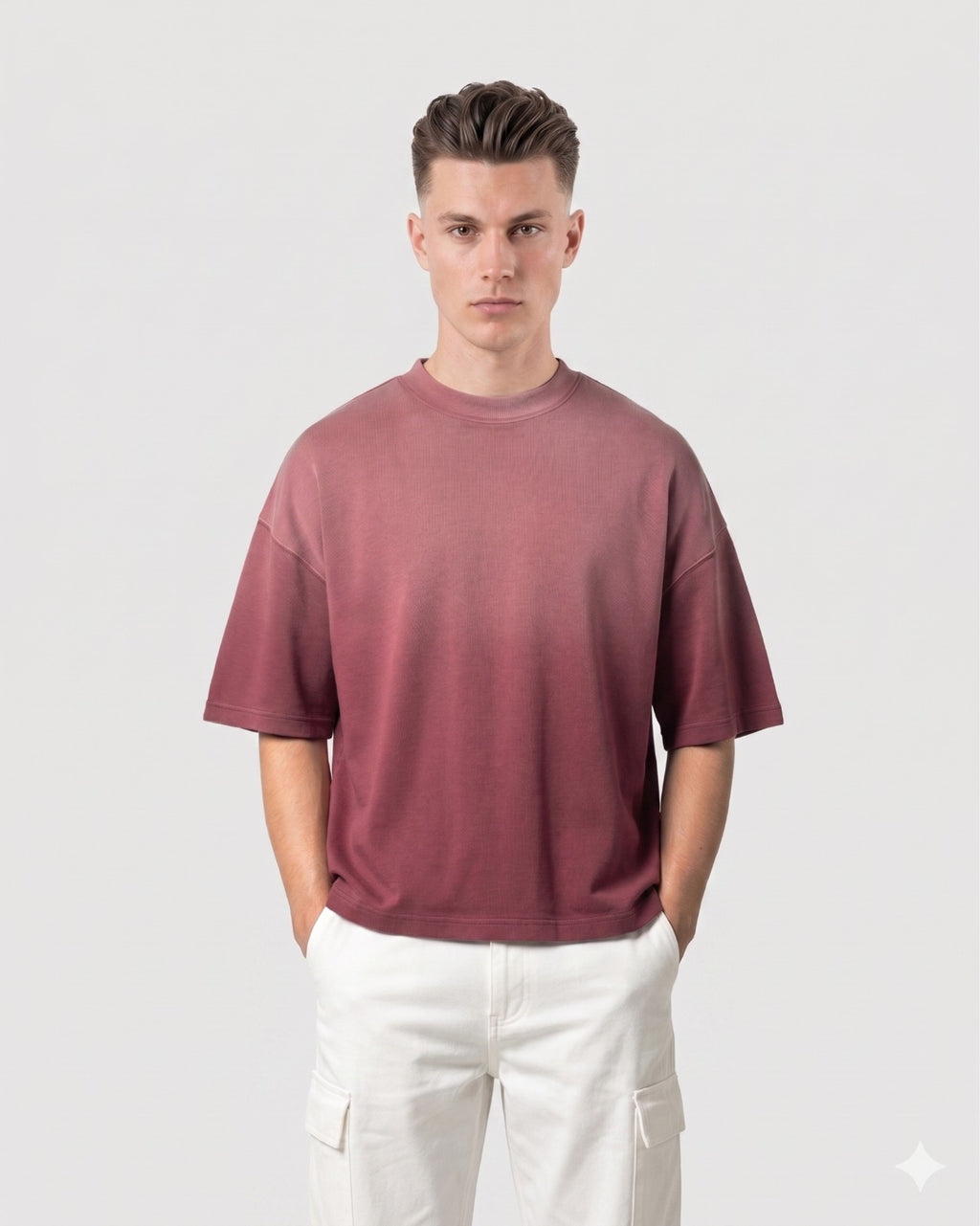 Desert Rose Vintage Boxy T-shirt – Premium 230+ GSM Interlock