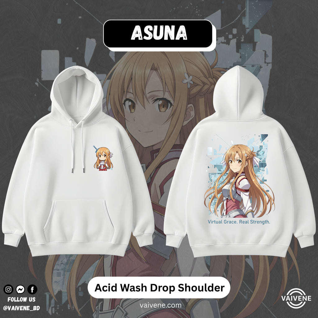 Asuna – Sword Art Online Oversized Drop Hoodie | White Edition