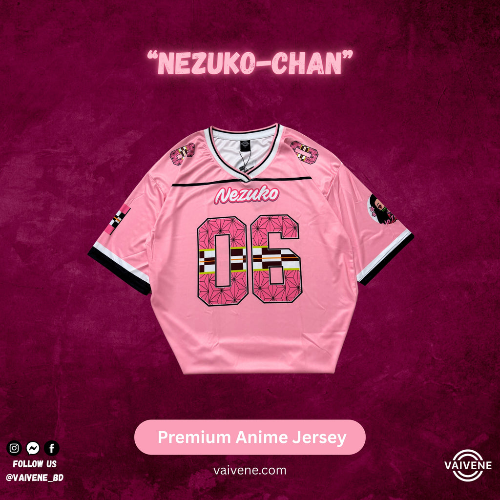Nezuko Kamado | Premium Anime Jersey – Oversized Streetwear