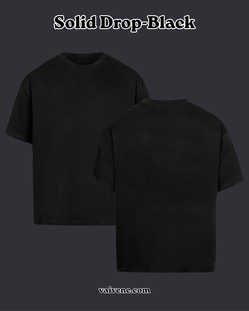 Black Oversized Solid Drop Shoulder T-Shirt | Premium 230 GSM Rare Interlock Cotton